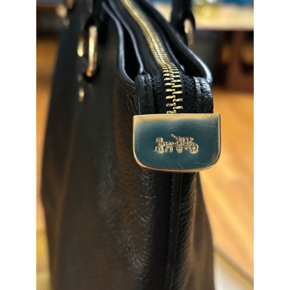 Coach Black Leather Tote Bag - Picture 5 of 10